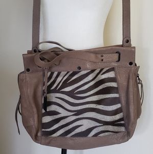 Remi & Emmy Zebra Print Calf Skin Shoulder Bag
